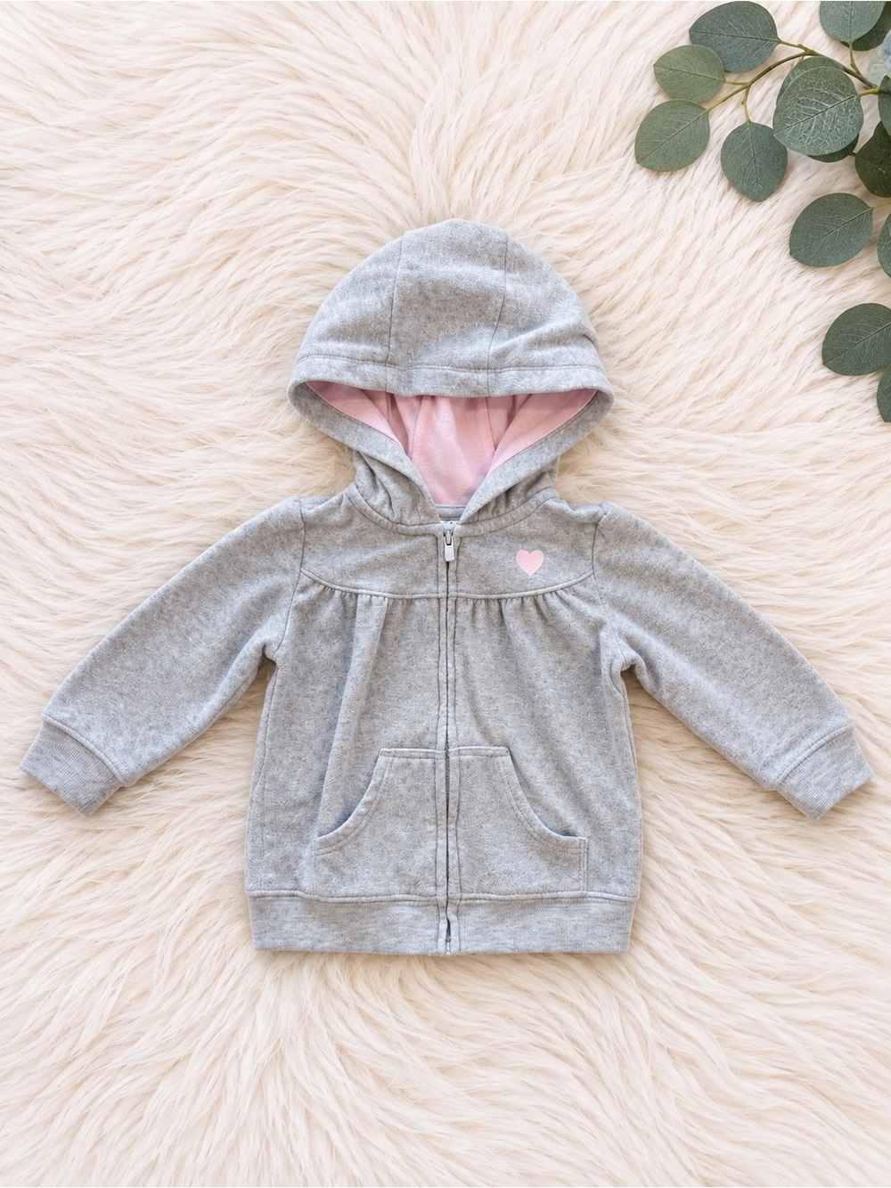 Simple Joys Gray Fleece Hoodie